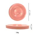 Pink resin jewelry display tray, round base with 3.7 inch diameter for rings and bracelets - Pink Round