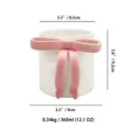 White ceramic 3D pink bow mug, 360ml capacity with detailed size and weight specs - 360ml / Deep Pink