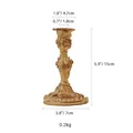 European vintage matte gold candle holder with elegant baroque floral relief engraving - Candlestick 11# Gold / 15cm (Height)
