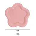 Pink petal-shaped resin jewelry tray display, 9.8cm diameter, 100g weight specification - Flower Style (Pink)