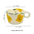 Taza de cerámica 3D con limón y carita sonriente, 300ml para café y té - Limón Sonrisa