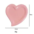 Pink heart-shaped resin jewelry tray for rings and bracelets, size 9.5x10cm - Heart Style (Pink)