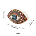 Ceramic evil eye decor with gold mandala pattern, 4.8in height home accent sculpture - Morocco Style E