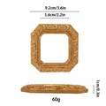 Calamita da frigo a cornice ottagonale dorata vintage con dettagli in rilievo barocchi - Stile Intagliato Ottagonale
