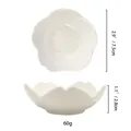 Vassoio per gioielli in ceramica bianca a forma di fiore da 7,5cm per anelli e piccoli ciondoli - Forma Fiore di Prugno Stile (D)