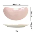 Vassoio per gioielli in ceramica rosa a forma di luna crescente da 14,6 cm per anelli - Luna Rosa Stile (K)