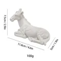 Statuina di asino in resina bianca decorazione minimalista scultura di 7,5 cm - Asino Bianco (MCD-002)
