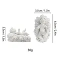 Statuina di Gesù bambino in resina bianca per presepe, altezza 6,3 cm con base in paglia - Bambino Gesù Bianco (MCD-004)