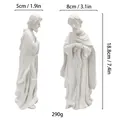 Statua religiosa in resina bianca per Pasqua, dimensioni 18,8x8 cm decoro per casa - Giuseppe Bianco (MCD-006)