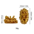 Statuine di Gesù Bambino dorate per Pasqua, set di due statue per presepe da 6,3 cm - Bambino Gesù Dorato (MCD-015)