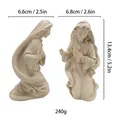 Statua della Vergine Maria in resina avorio con altezza 13,4cm e peso di 240g - Maria Beige (MCD-027)