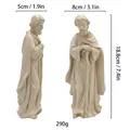 Statua religiosa di San Giuseppe in resina avorio con dettagli intagliati fini, peso 290g - Giuseppe Beige (MCD-028)
