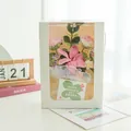 Handmade crochet flower bouquet set with pink lilies and roses in a white gift box - Pink Series