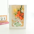 Handmade crochet flower bouquet set with tulips and lilies in a white gift box - Orange Series