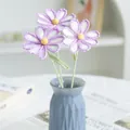 Handcrafted crochet daisy flowers in soft purple and white finish for home decor - Gradient Light Purple