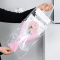 Bouquet di garofani rosa fatti a mano in borsa regalo trasparente con fiocco - 2 Pezzi / Rosa