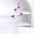 Handmade purple knitted freesia wool flower branch for home desk decoration - Deep Purple Freesia