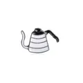 Cartoon enamel pin featuring a white pour-over coffee kettle design for coffee lovers - Gooseneck Kettle Style (XZ0050)