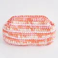 Borsa a mano all'uncinetto fatta a mano con motivi rosa, arancione e bianco - Patchwork Rosa Arancione Bianco