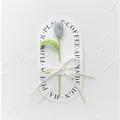 Handmade crochet light blue tulip bouquet with silk ribbon and white card packaging - Closed Tulip / 1 Piece (With Handbag) / Light Blue