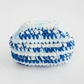 Borsa tote in cotone fatta a mano con strisce bianche, blu chiaro e blu scuro - Righe Blu Scuro/Chiaro