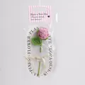 Handmade crochet pink rose in gift packaging with a decorative ribbon and card - Light Pink Rose