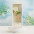 Fleur au crochet faite main en boîte blanche avec carte de vœux Fête des Professeurs - Blanc