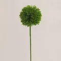Handmade green crochet flower pom-pom stem for festive holiday table decoration - Green Pom-pom