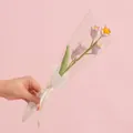 Handmade knitted pink tulip bouquet with Love is Eternal ribbon for gift - 5-Head Lily of the Valley Pink