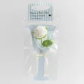 Rosa bianca fatta a mano all'uncinetto con collana di perle e confezione regalo - Rosa Bianca