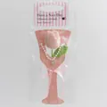 Bouquet de tulipes crocheté rose fait main avec chaîne de perles et pendentif cœur en cadeau - Tulipe Rose Poudré