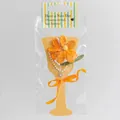 Bouquet de tulipes crochetées orange avec collier de perles en coffret cadeau - Orange Galsang Flower