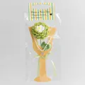 Bouquet de tulipes au crochet fait main avec collier de perles et pendentif coeur - Light Green Peony