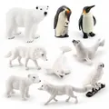 9-teiliges Polar-Tierfiguren-Set mit Eisbär Pinguin Robbe und Eulen-Spielfiguren - Polartier-Set (BL-10065)