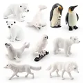 10-teiliges realistisches Polartier-Spielzeugset mit Eisbären, Pinguinen und Polarfuchs - Polartier-Set (BL-10066)