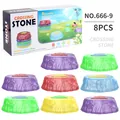 8PCS colorful stepping stones for kids balance coordination with non-slip leaf texture - Crossing Stone Style (666-9)