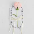 Handmade pink knitted carnation on display card with Love Is Eternal ribbon gift - Carnation / 1 Piece (With Handbag) / Gradient Pink