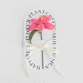 Handmade crochet pink tulip with green leaves and Love is Eternal ribbon wrap - Blooming Tulip / 1 Piece (With Handbag) / Deep Pink