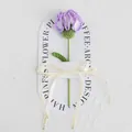 Handmade purple and white crochet carnation flower with gift ribbon decoration - Carnation / 1 Piece (With Handbag) / Gradient Light Purple