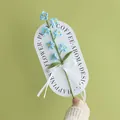 Handmade crochet light blue forget-me-not bouquet with white ribbon and gift card - Forget-me-not / 1 Piece (With Handbag) / Light Blue