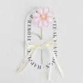 Handmade crochet pink and white daisy flower with Love Is Eternal ribbon gift card - Galsang Flower / 1 Piece (With Handbag) / Gradient Light Pink
