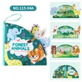Educational forest animal cloth book with crinkle paper for sensory infant learning - Forest Animals