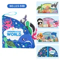 Ocean-themed Quiet Book NO.115-94B with interactive sea animals and sensory crinkle paper - Ocean Animals