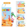 Interactive desert theme soft baby cloth book with 3D animal tails and hanging loop - Desert Animal Tail Book (Desert/115-91B)