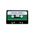 Insigne rétro en émail en forme de cassette noir et vert avec texte Good Vibes pour sacs - Cassette Noir Vert (XZ1261)