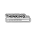 Nahaufnahme der Thinking Prozess Fortschrittsbalken Emaille-Anstecknadel mit Ladedesign - Denken Ladebalken (XZ2769)