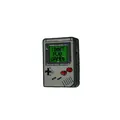 Spilla in smalto console retro grigia con testo I DON'T PLAY GAMES su schermo verde - Stile Console per Videogiochi Portatile Retrò (XZ1651)