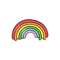 Badge en émail arc-en-ciel mignon pour sacs à dos avec finition de dessin animé - Style Arc-en-Ciel Fondant (WY0346)