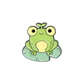 Grenouille Assise sur une Feuille de Lotus (CC2136)