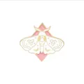 Punk style white and pink moth enamel pin with gold crescent moon and celtic details - White and Pink Celtic Moth (WY0706)